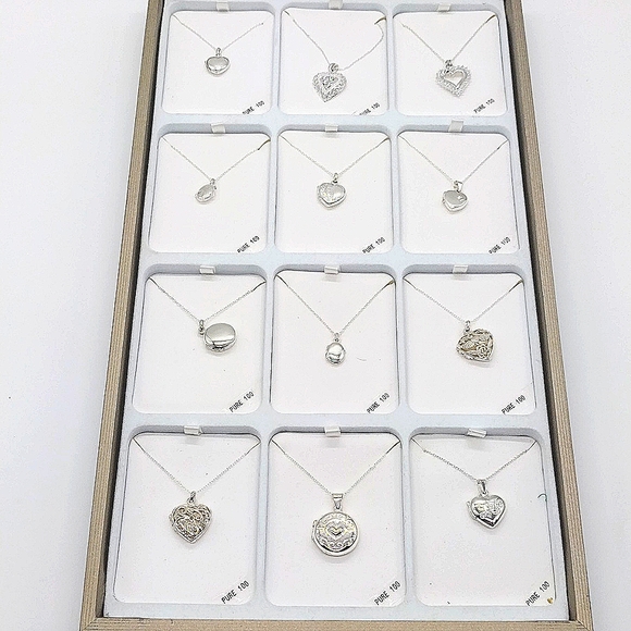 Vermeil Sterling silver .925 Heart with CZ Charm Necklace - Picture 5 of 5